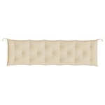 vidaXL Coussin de banc de jardin beige 180x50x7 cm tissu oxford