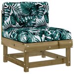 vidaXL Salon de jardin 5 Pièces avec coussins bois de pin imprégné