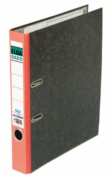 classeur rado papier marbré,largeur de dos: 50 mm Rouge ELBA
