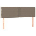 vidaXL Sommier à lattes de lit avec matelas LED Taupe 140x190 cm Tissu