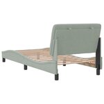 vidaXL Cadre de lit avec tête de lit Gris clair 80x200 cm Velours