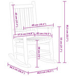 vidaXL Chaises à bascule enfants lot de 2 rouge bois peuplier massif
