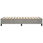 vidaXL Cadre de lit Gris clair 90x200 cm Velours