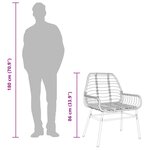 vidaXL Chaises de jardin lot de 2 Noir Résine tressée