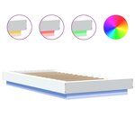 vidaXL Cadre de lit avec lumières LED blanc 75x190cm bois d'ingénierie