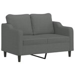vidaXL Ensemble de canapés 3 Pièces coussins gris foncé tissu