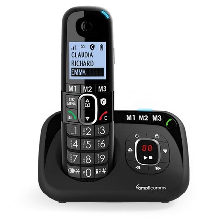 Téléphone sans fil avec répondeur Bigtel 1280 et 2 combinés