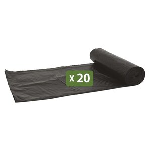 Pack and Move - Lot 20 Grands Sacs Poubelles Résistants Pour Déménagement - 120 L - Sacs Poubelles Pour Gros Volumes