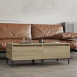 vidaXL Tables d'appoint 2 Pièces Chêne sonoma 50x46x35 cm Bois ingénierie