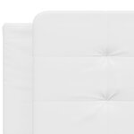 vidaXL Lit avec matelas blanc 160x200 cm similicuir