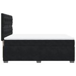 vidaXL Sommier à lattes de lit et matelas Noir 160x200 cm Velours