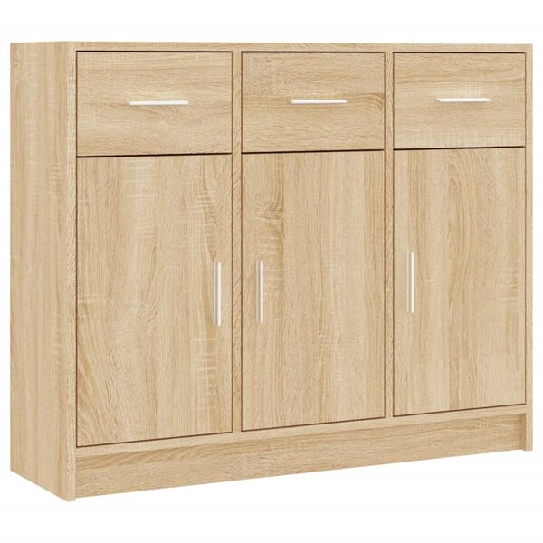 vidaXL Buffet chêne sonoma 91x28x75 cm bois d'ingénierie
