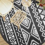 vidaXL Tapis d'extérieur noir Ø200 cm PP