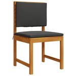 Ensemble de jardin 4 pièces en bois d'acacia avec coussins