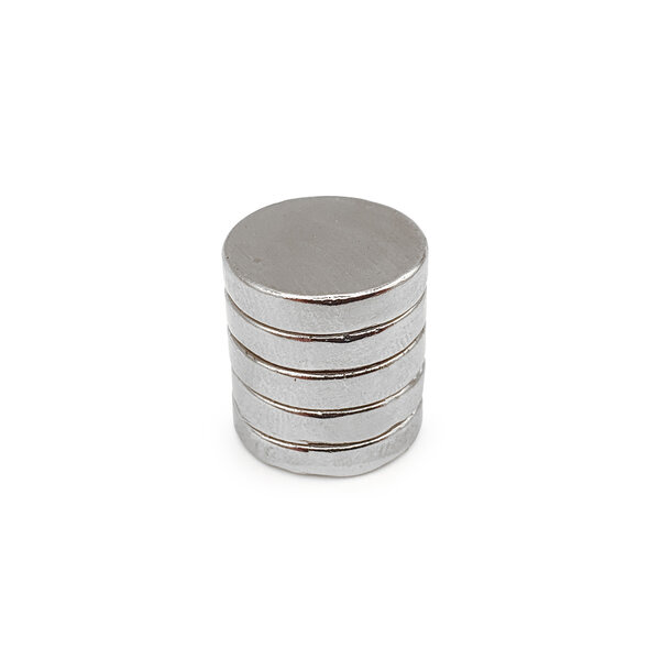 Aimants forts aspect métal 1 4 cm 5 pièces