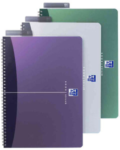 Cahier 'OFFICE' Reliure intégrale A4 Quadrillé 90 F 90g Couv. Polypro Aléatoire OXFORD