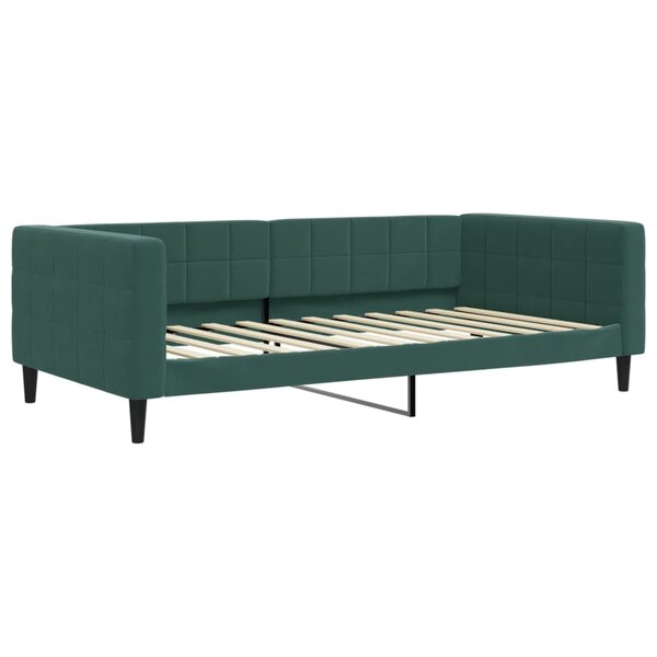 vidaXL Lit de repos vert foncé 100x200 cm velours