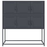 vidaXL Buffet anthracite 100 5x39x107 cm acier laminé à froid