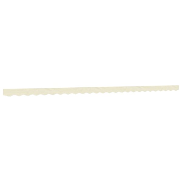 vidaXL Tissu de remplacement de cantonnière d’auvent rayure crème 6 m