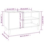 vidaXL Armoire à disques noir 84 5x38x48 cm bois d'ingénierie