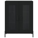 vidaXL Buffet haut Noir 69 5x34x180 cm Bois d'ingénierie
