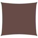 vidaXL Voile de parasol tissu oxford carré 7x7 m marron