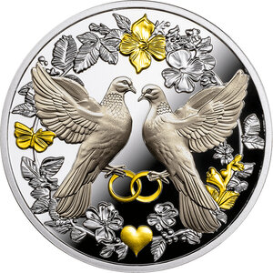 Monnaie WEDDING DOVES Love Argent 500 Francs Cameroon 2026
