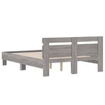 vidaXL Cadre de lit avec tête de lit sonoma gris 120x190 cm