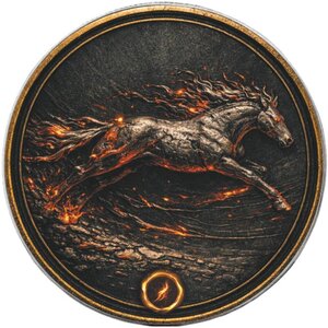 Monnaie MOMENTUM Running Horse Five Horses Of Fire 1 Oz Argent 1$ USA 2026