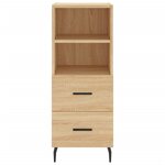 vidaXL Buffet Chêne sonoma 34 5x34x90 cm Bois d'ingénierie