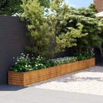 vidaXL Lit surélevé de jardin 482x50x36 cm acier corten