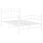 vidaXL Cadre de lit Blanc Métal 120x200 cm