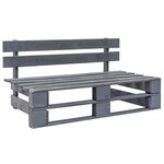 vidaXL Salon de jardin palette 4Pièces avec coussins pin imprégné de gris