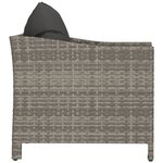 vidaXL Fauteuil de jardin avec coussin Gris Résine tressée