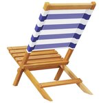 vidaXL Chaises de jardin pliantes lot de 8 tissu et bois massif