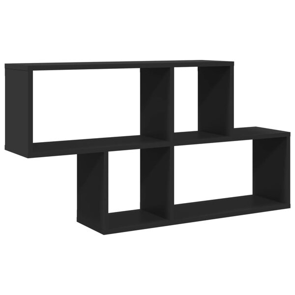 vidaXL Étagère murale noir 100x20x53 cm bois d'ingénierie