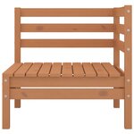 vidaXL Salon de jardin 8 Pièces Marron miel Bois de pin massif