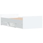 vidaXL Cadre de lit avec tête de lit/pied de lit blanc 90x190 cm