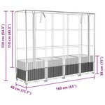 vidaXL Jardinière surélevée avec housse aspect rotin 160x40x138 cm