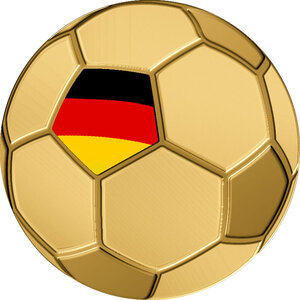 Pièce de monnaie en Or 3000 Francs g 0.031 (1/1000 oz) Millésime Gold Gift GERMANY FOOTBALL