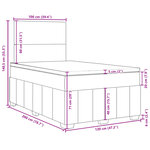 vidaXL Sommier à lattes de lit avec matelas Gris foncé 120x200cm Tissu