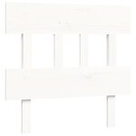 vidaXL Cadre de lit avec tête de lit blanc simple bois massif