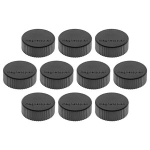 Paquet de 10 Discofix aimant rond 'magnum' 2Kg Noir MAGNÉTOPLAN