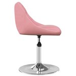 vidaXL Chaises à dîner pivotantes 4 Pièces Rose Velours