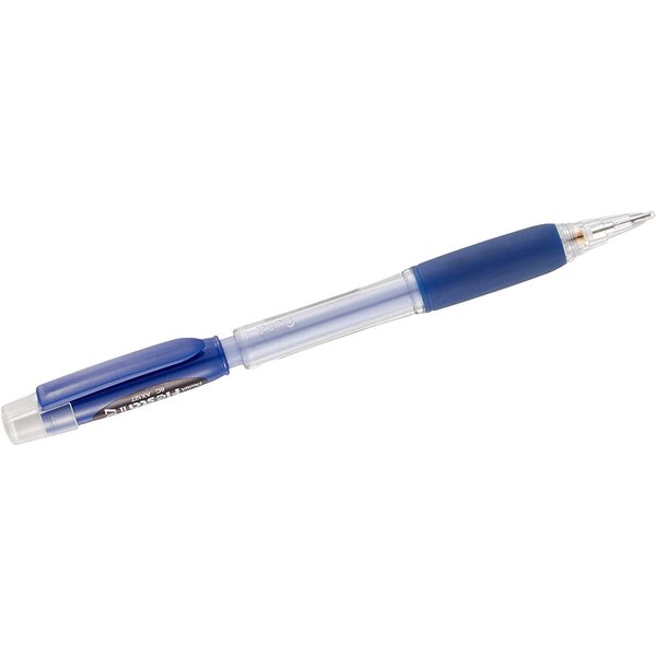 Porte-mine pentel fiesta 0.7mm rechargeable grip caoutchouc gomme avec capuchon corps bleu pentel