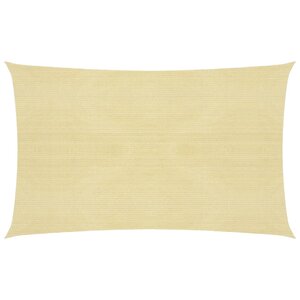 vidaXL Voile d'ombrage 160 g/m² Beige 2x5 m PEHD