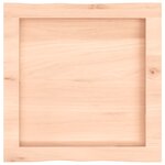 vidaXL Dessus de table bois massif non traité bordure assortie