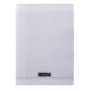 Cahier piqué 8000 POLYPRO A4 48 pages Grands carreaux 90 g - Incolore CALLIGRAPHE