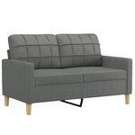 vidaXL Ensemble de canapés 4 Pièces coussins gris foncé tissu