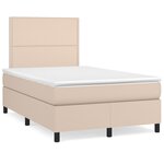 vidaXL Sommier à lattes de lit avec matelas Cappuccino 120x200 cm